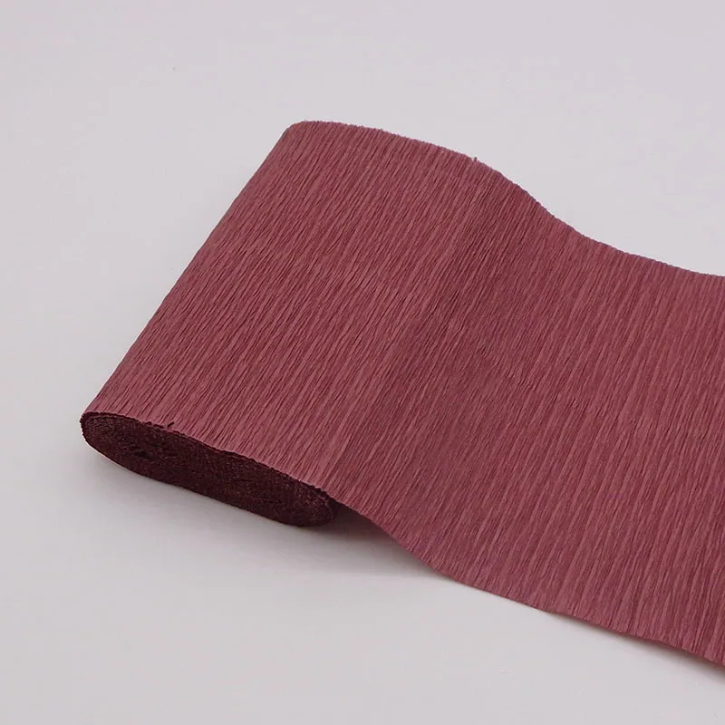 250*15 см Crinkled креп бумага оберточная бумага для цветов ремесло DIY Бумага стример Скрапбукинг оригами вечерние декоративная упаковка материал - Цвет: Wine Red