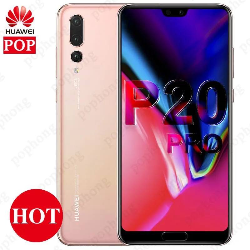 6,1 дюймовый смартфон huawei P20 Pro, 6 ГБ, 128 ГБ, Восьмиядерный процессор Kirin 970, Android 8,1, разблокировка отпечатков пальцев, 4000 мАч, huawei SuperCharge
