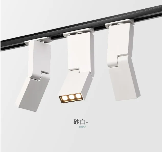 Indoor Home Lighting AC85-265V 6W 12W 20W LED Track Light Spotlight Dimmable 110V 220V Rail Lamps for Clothing Shoes Shop Stores
