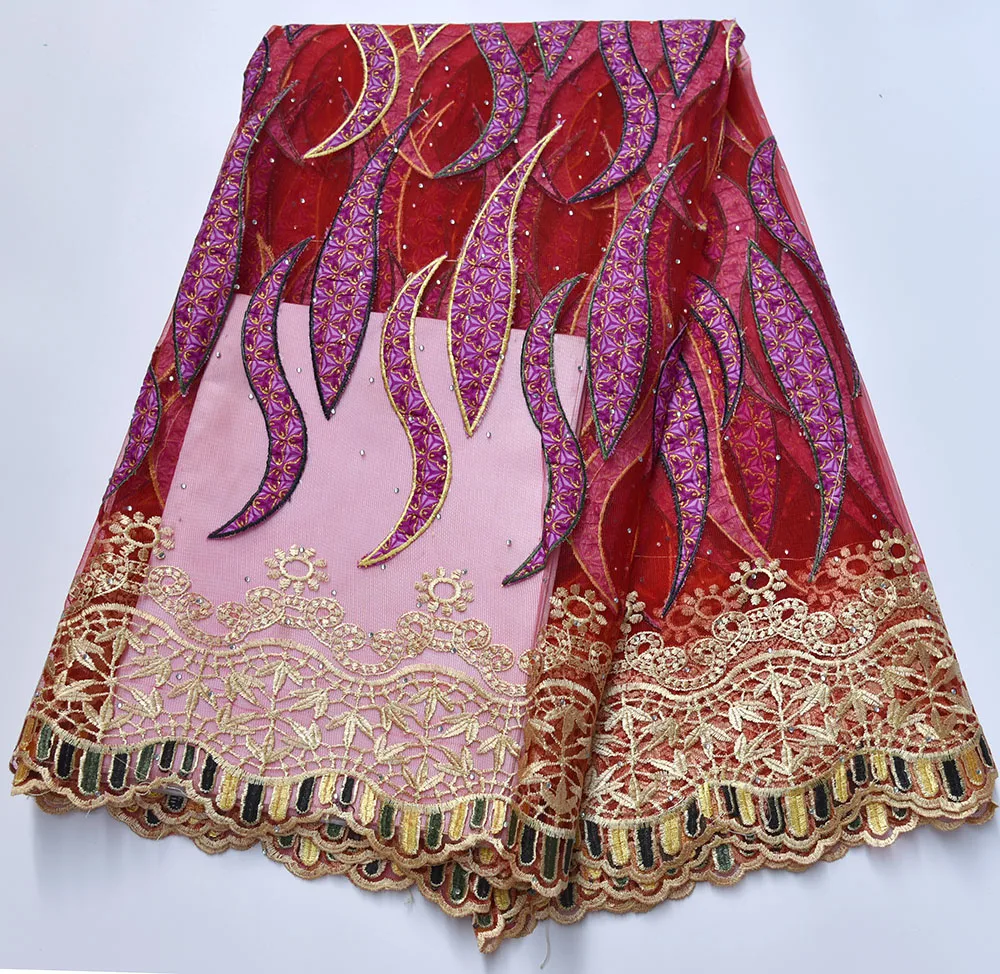 

Fashion African Lace Fabric 2019 High Quality French Mesh Lace Fabric with stones Nigerian Swiss Lace Fabrics For Dress