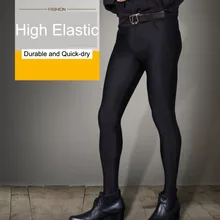 S-2XL размера плюс сексуальные высокие эластичные обтягивающие колготки, колготки для бега, Мужская Уличная мода, панталоны для мужчин, брюки, клубная одежда