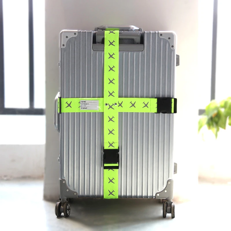 Corss Safety Straps For Travel Luggage Nylon Adjustable Buckle Suitcase Protective Belt Travel Accessories Suitcase Packing Belt