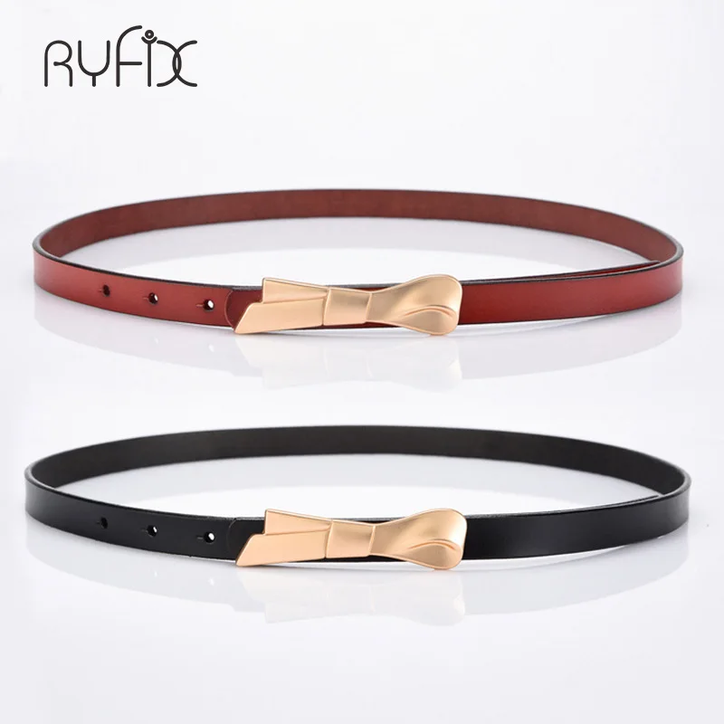 

Belt for women classic wild thin belt genuine cowhide leather belts Gift For dress with Bowknot BL334