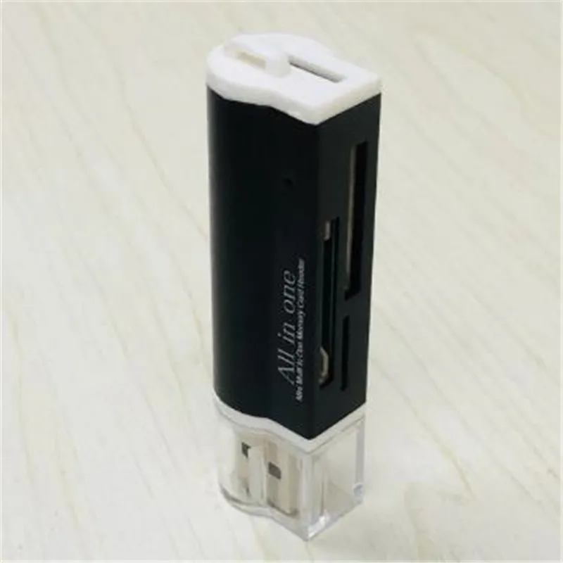 Многофункциональный все в 1 Micro USB 2,0 устройство для чтения карт памяти Адаптер для SD карты SDHC TF MMC MS PRO DUO кардридер - Цвет: Черный