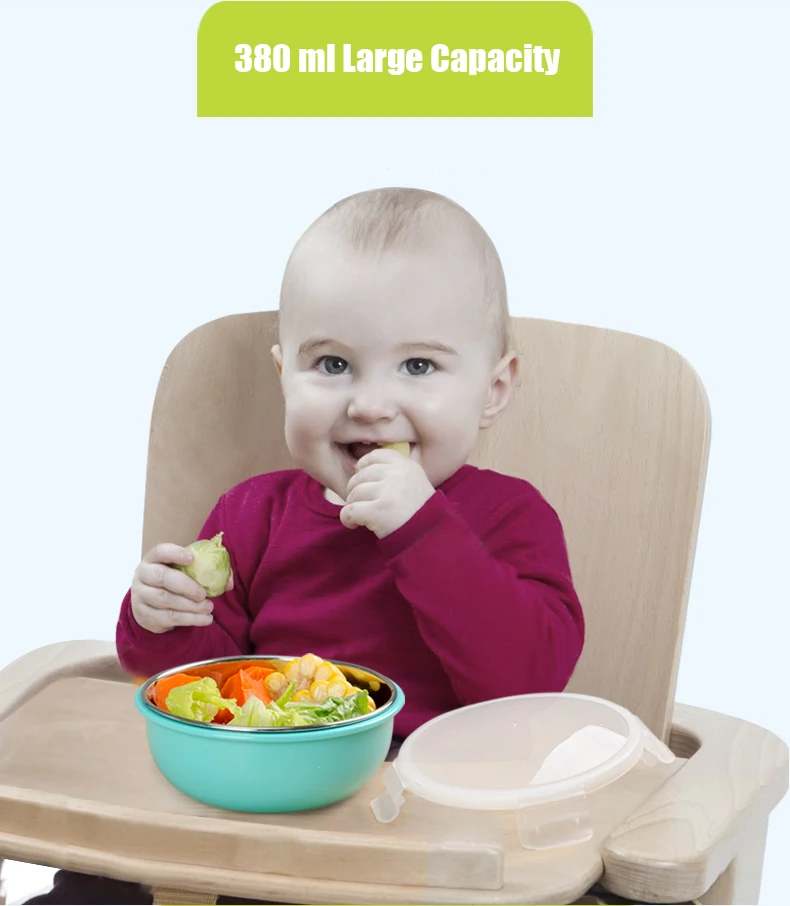 Hogokids набор посуды для детей из нержавеющей стали, миска для детей, посуда для кормления детей, миска для кормления