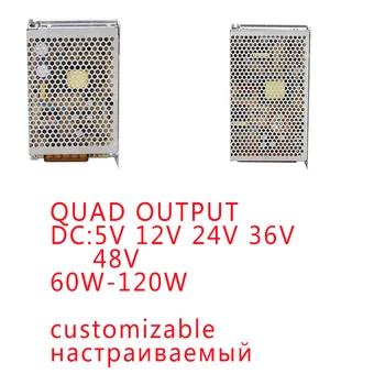 

YK 60W 120W Quad Four Output Switching Power Supply Transformer SMPS 220V 5V 12V 24V 36V AC DC Customized
