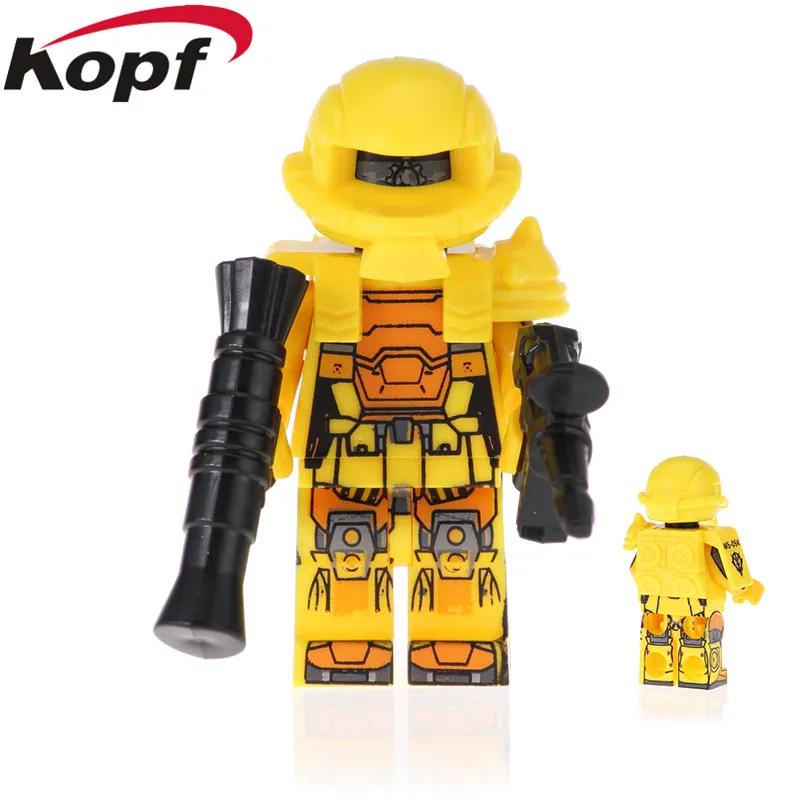 PG2015 20Pcs No Box 20 шт. мобильный костюм Гандам MS-06S-CA Char's Zaku кирпичи фигурки строительные блоки рождественские подарки игрушки для детей PG2010 - Цвет: PG2015 20Pcs No Box