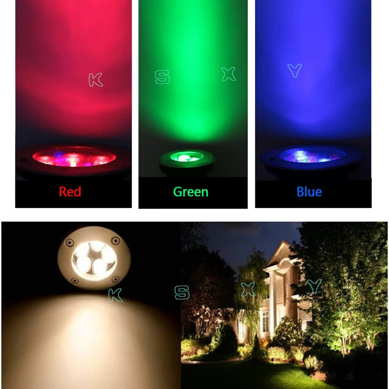 IP68 LED Underground Light 1W 3W 5W 7W Waterproof Floor Lamp Outdoor Ground Spot Landscape Garden Path Buried Yard 85-265V DC12 led underground light