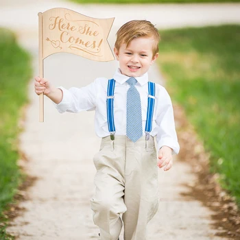 

New 1Pcs Rustic Wood Wedding Guiding Sign Page Boy Bride Guide Card Wedding Decoration Event Party Supplies