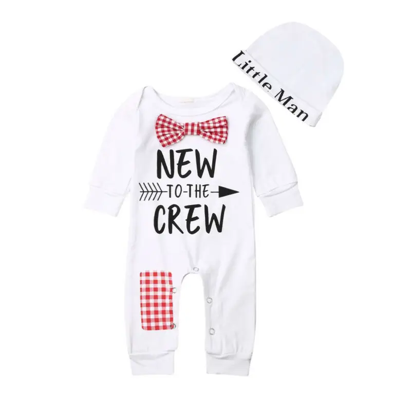Newborn Baby Boys Cotton Autumn Long Sleeve Romper+Hat Jumpsuit Clothes Long Pants Warm Outfits Newborn Baby Boys Cotton Autumn Long Sleeve Romper+Hat Jumpsuit Clothes Long Pants Warm Outfits