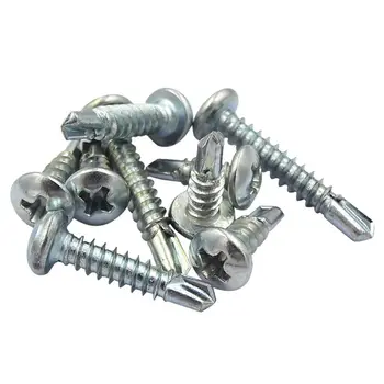 

Hot 100pcs/set M4.2 M4.8 Sizes Self-tapping Screws 316 Stainless Steel Screws Cross Recessed Pan Head Screws for Woodenwork