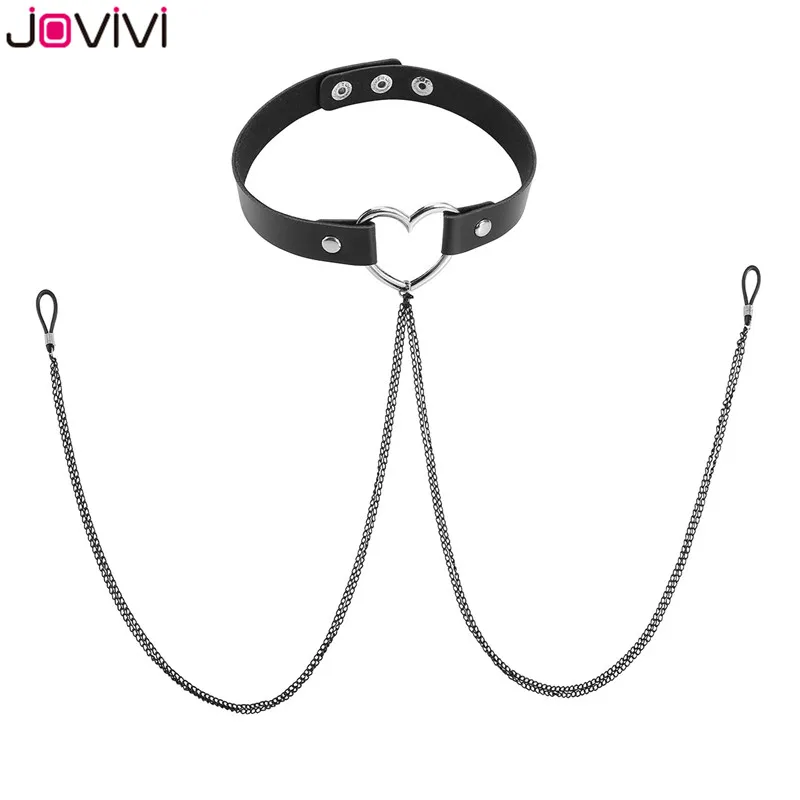 Jovivi 1x искусственные кольца для сосков из кожи ошейник силиконовый не пирсинг