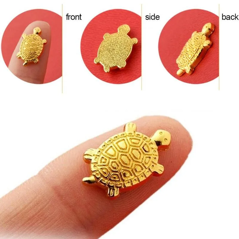 100Pcs Mini Golden Money Turtle Small Tortoise Blessing Feng Shui Bring Fortune 100Pcs Mini Golden Money Turtle Small Tortoise Blessing Feng Shui Bring Fortune