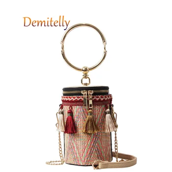 

Fashion Ladies Tassel Handbag New Mini Personalized Woven One Shoulder Messenger Bag Luxury Ethnic Style Ladies Tote Bag Wallet
