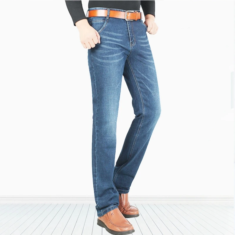 Elastic Jeans Tall Denim Trousers Extra-Long Just Straight Men Summer Thin for 190cm-200cm/180cm-210cm/Men/..