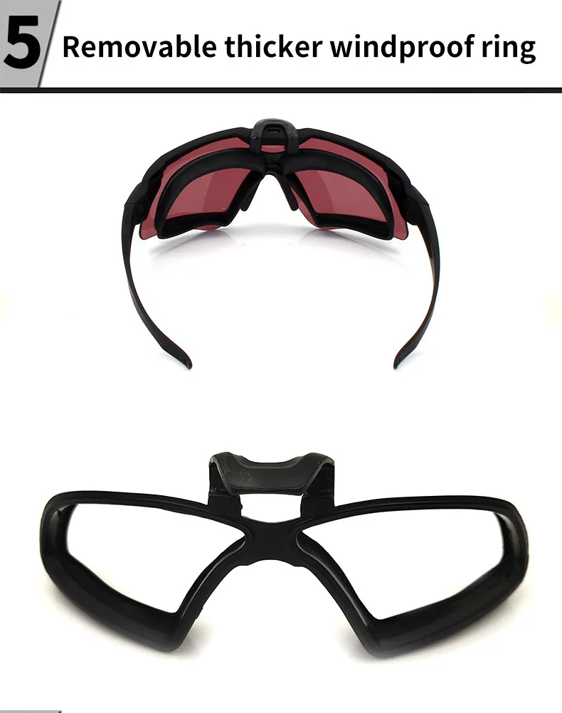 Противотуманные 2,0 мм два набора армейских солнцезащитных очков с 5 линзами, военные очки, тактические мужские очки для военных игр
