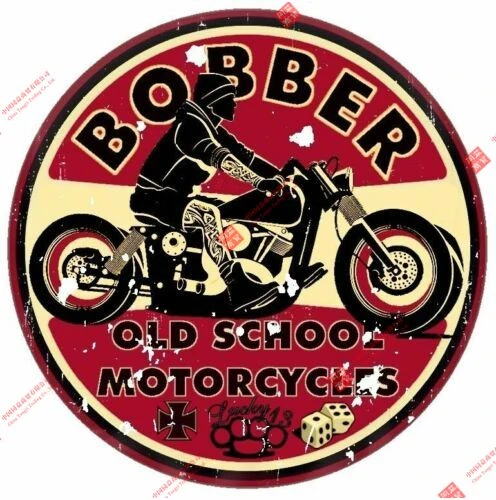 Retro Sticker Bobber Old School Motorcycles Sticker Race Retro Vintage #1
