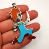 Mens Large ICP Juggalo Chucky Charm Hatchetman Necklace Juggalo Pendant Stainless steel Link Chain 4MM 24 INCH 1