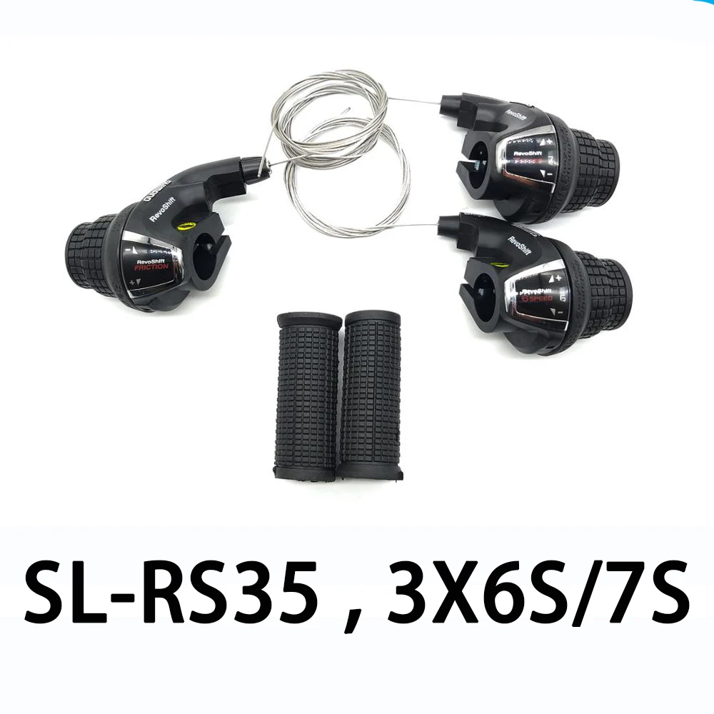 3//6//18 Speed Black US New Shimano RevoShift SL-RS25 Twist Grip Shifter
