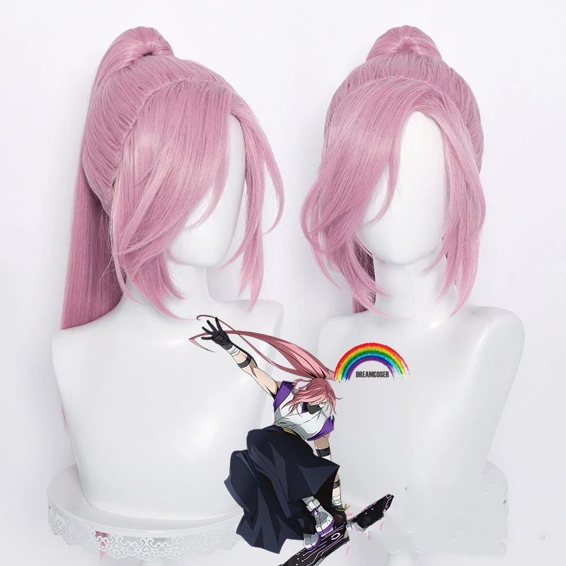 

Anime SK8 Cherry Blossom Cosplay Wig Long Straight Pigtail Pink Ponytail Heat Resistant The Infinity SK Eight Cute 100cm Women