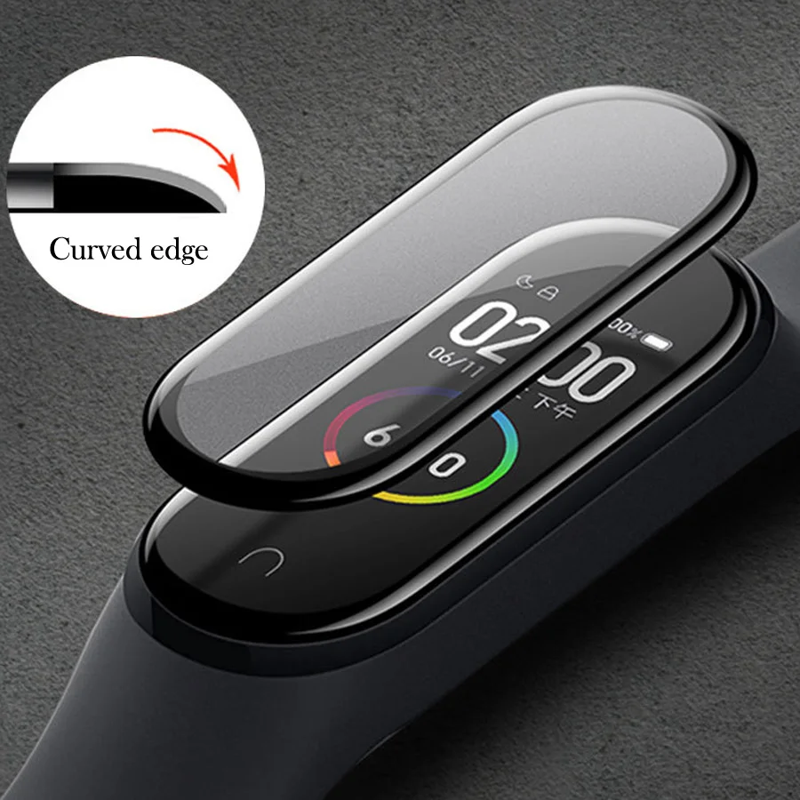 

4D Screen Protector for Xiaomi mi band 4 film strap Mi band 4 Smart Watch Miband 4 Full Soft Protective Glass miband 4 Film