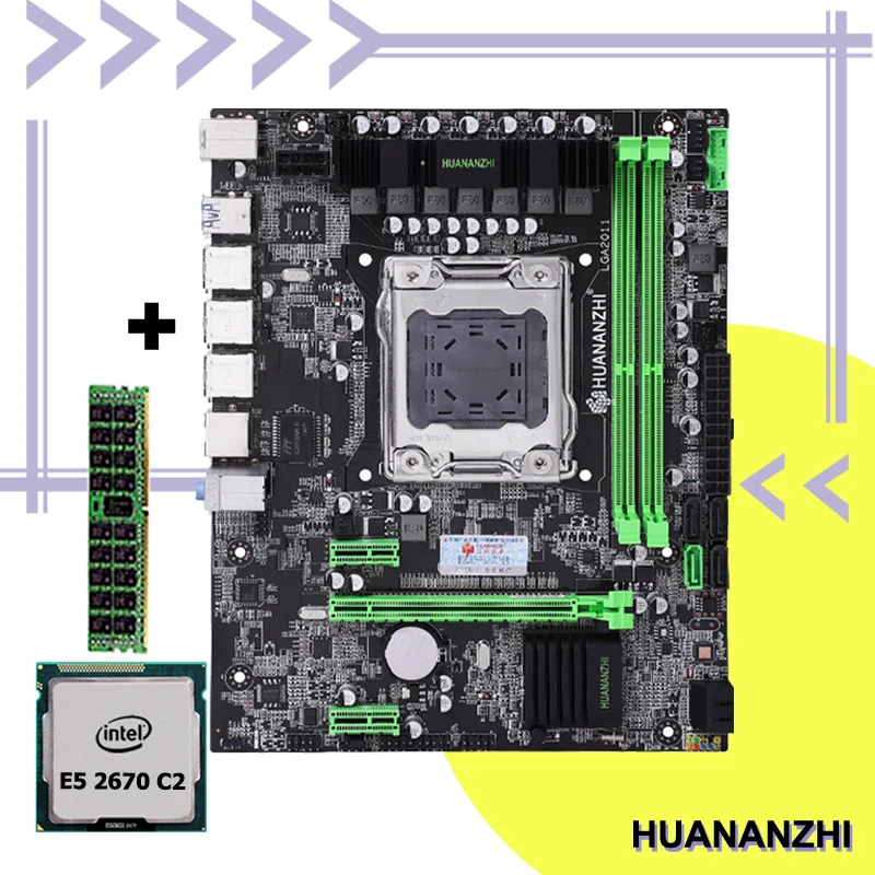Материнская плата HUANANZHI X79 6M LGA2011 M ATX с процессором комбинированный процессор Intel