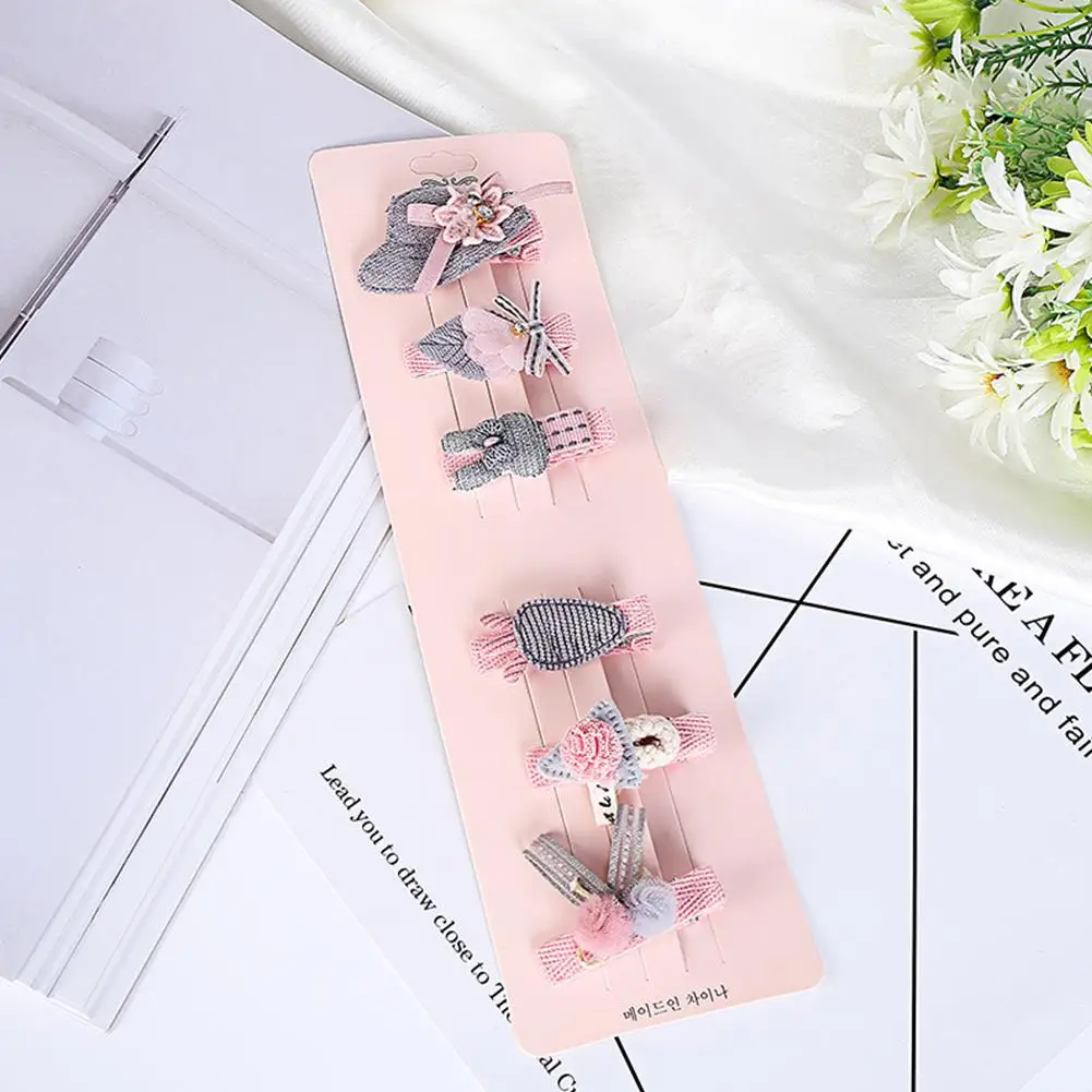 6 6 шт., заколка для волос для девочек, милый цветочный дизайн с фруктами, детская заколка для волос принцессы, тканевый головной убор, красивые заколки-пряжки для волос, аксессуары - Цвет: 6