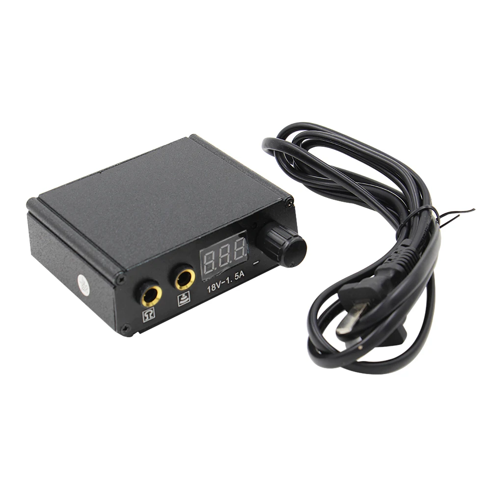 

1pcs Professsional Lcd Dual Tattoo Machine Gun Power Supply Foot Pedal Clip Cord tattoo supply kit for tattoo supplier