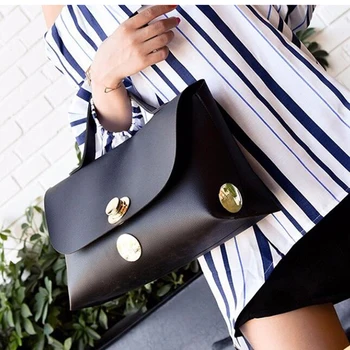

High Quality Simple Large Capacity Handbag Ladies Large Tote Street Large Metal Round Buckle Portable Generous Package