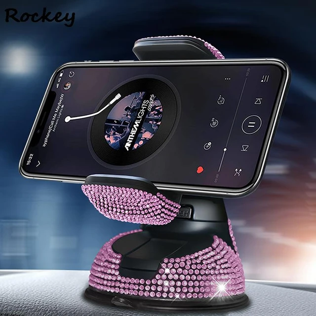 Luxus Kristall Auto Handy Halterung Für Frauen Mädchen Universal Bling  Strass Telefon Halter Für Dashboard Windschutzscheibe Und Air Vent -  AliExpress