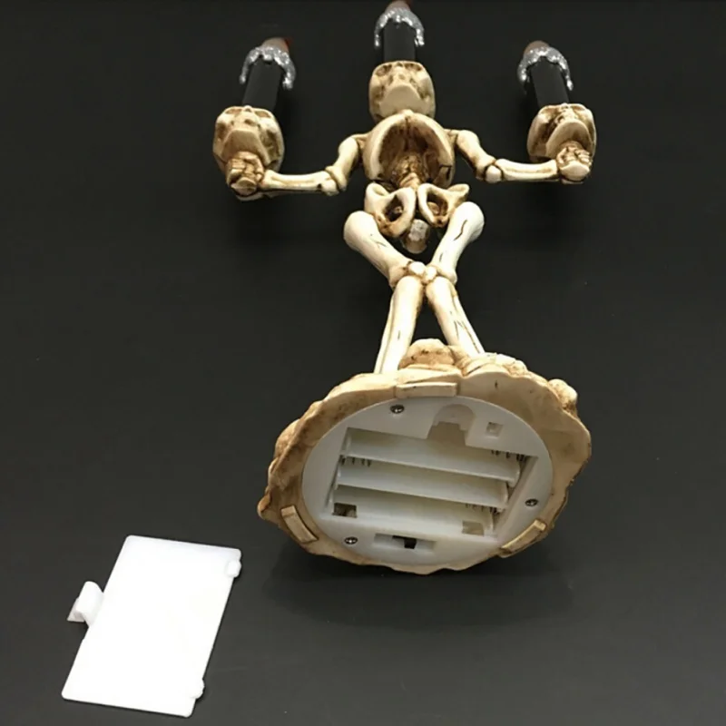 DIY Terror Human Skeleton Candle Lights Halloween Atmosphere Decoration Festive Supplies Desktop Party Home Decor Candle Holder