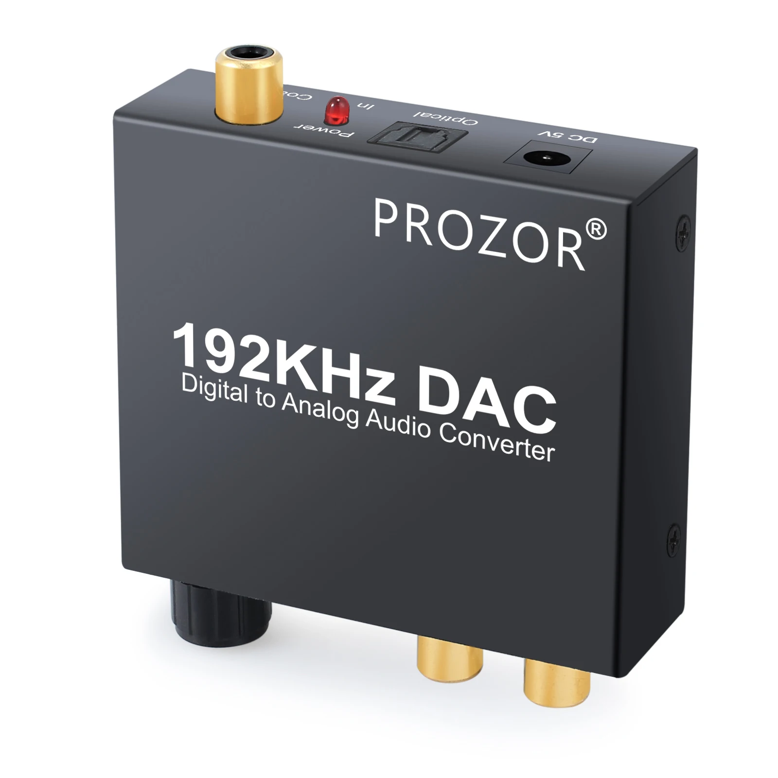 eSYNiC 192kHz DAC Converter Optical Coaxial Toslink to Analog Stereo RCA 3 5mm Headphone for HD DVD Volume Control Audio Adapter