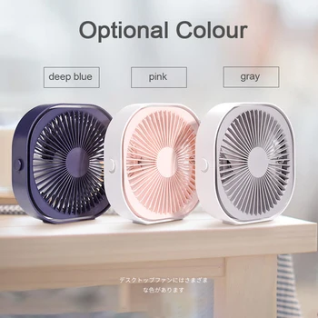 

USB Rechargeable Small Fan Portable Desktop Cooling Fan with Three Gear Adjustable Wind Speed for Home Office Dormitory