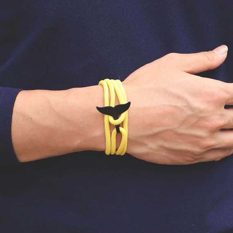 Handmade Multilayer Whale Tail Bracelet Charms Rope Braslet For Male Women Armband String Viking Jewelry bracelet jewelry