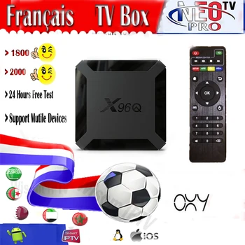 

France IPTV X96Q TV Box Android 10.0 8GB 16GB Allwinner H313 Quad Core 1Year OXY IPTV M3U subscription 1300+Live Smart tv Box