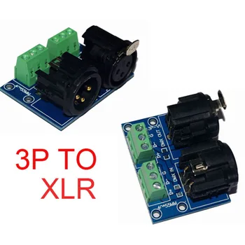 

Wholesale 1pcs XLR3-3P XLR TO 3P DMX512 Relays led connector terminal adapter use for DMX 512 LED decoder controller