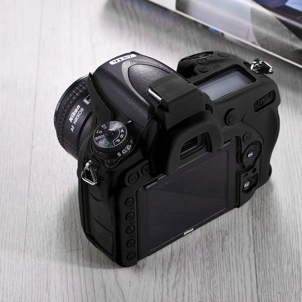 PULUZ чехол для Nikon D750 мягкий силиконовый резиновый чехол для камеры защитный чехол для корпуса Камуфляжный желтый чехол для камеры