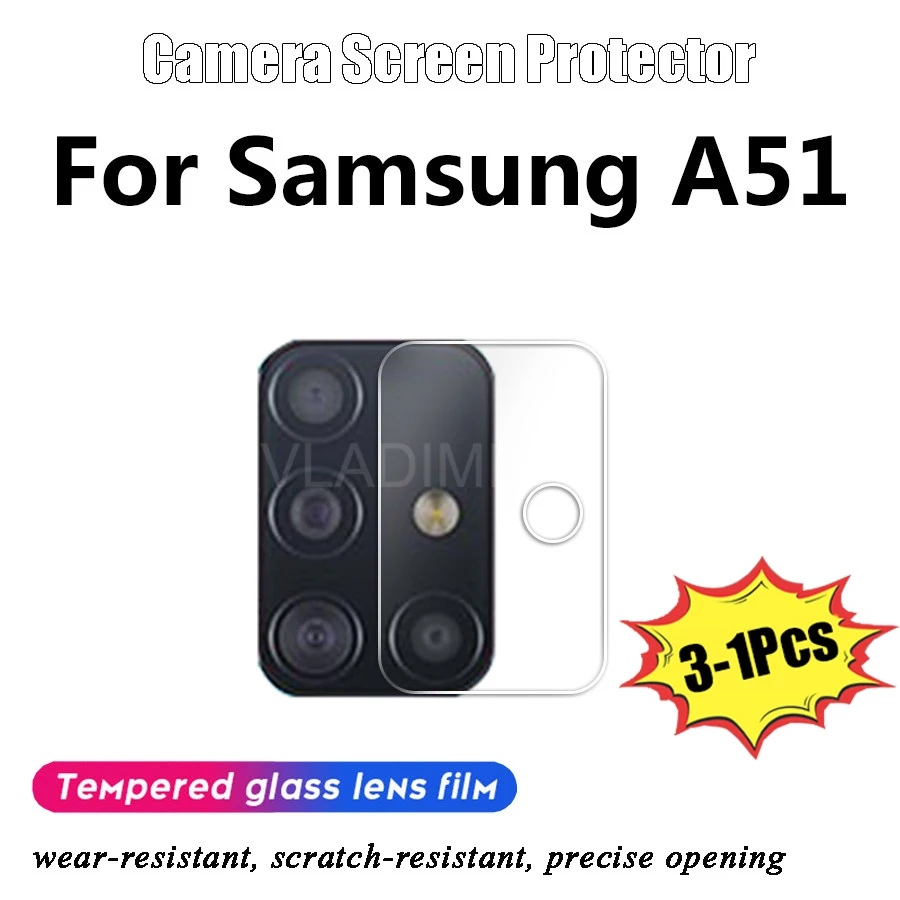 Закаленное стекло для объектива камеры 2 шт. Защитная пленка экрана Samsung Galaxy A51 A71