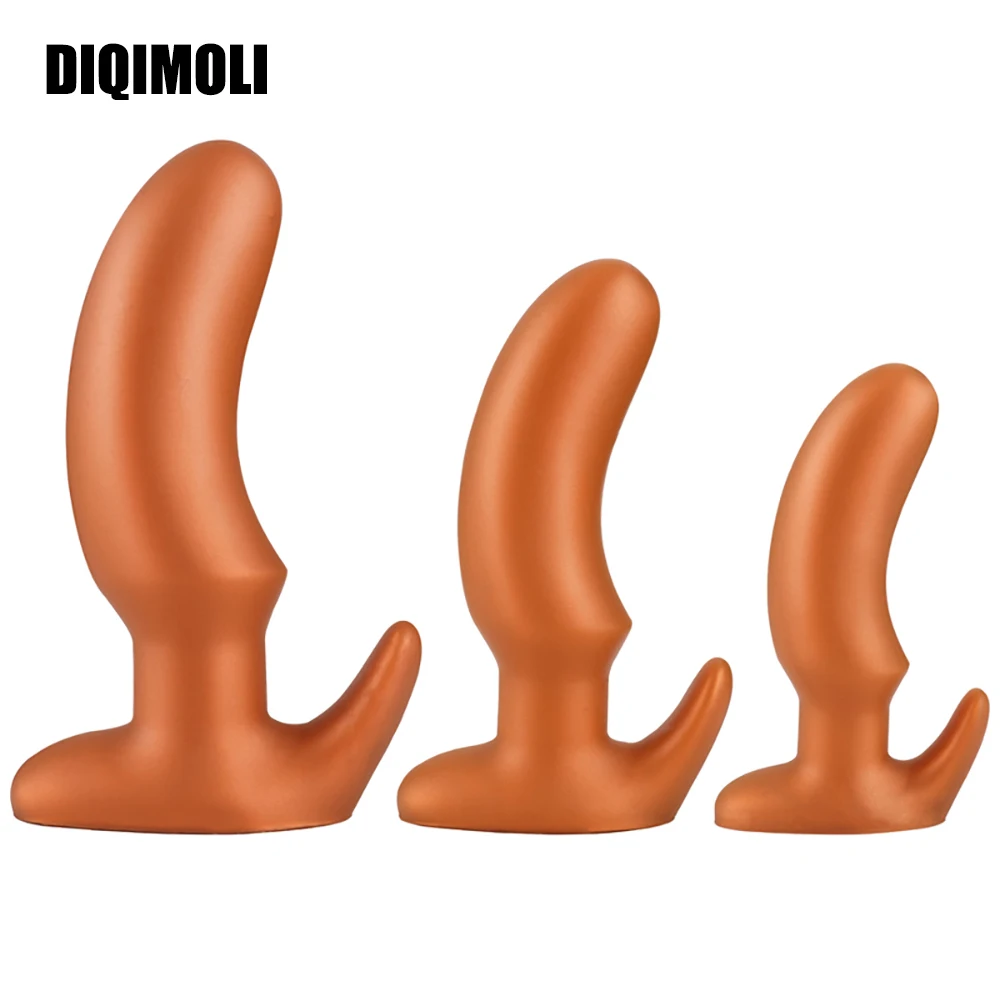 Siliconen Oversized Vloeibare Anale Plug Dildo's Zachte Anale Dilatator Butt Plug Stimuleert de anus en anusmassa_voghion.com