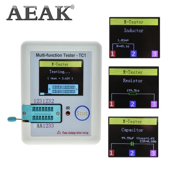 

LCR-TC1 TFT 3.5inch LCD Color Display Graphic PNP NPN Transistor Tester Multimeter Diode Triode Capacitance Meter Resistor test