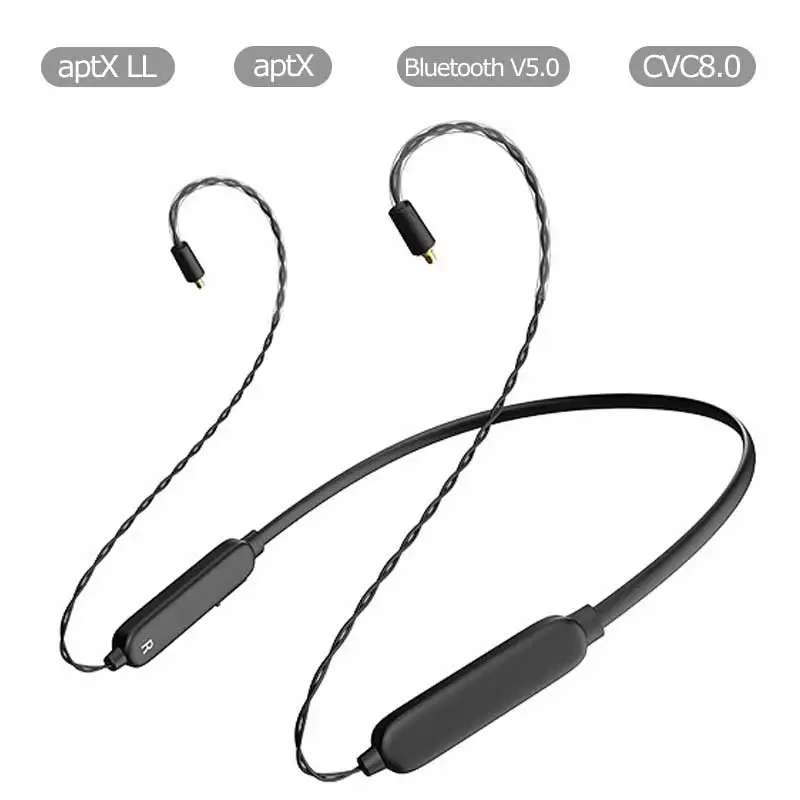 

aptX Bluetooth 5.0 Wireless Module Upgrade Cable Wireless Adapter Cable for Shure for Audio Technica in-Ear Monitors with aptXLL
