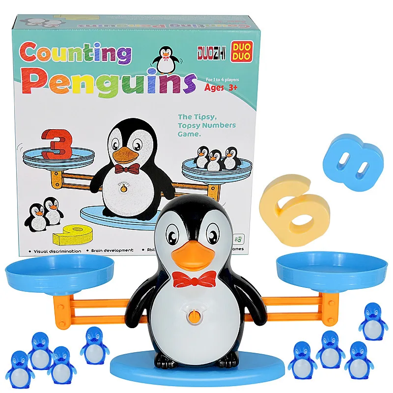 

Children Early Childhood Educational Penguin with Numbers Balance Scientific And Educational Toy DIY with Numbers Balance Game U