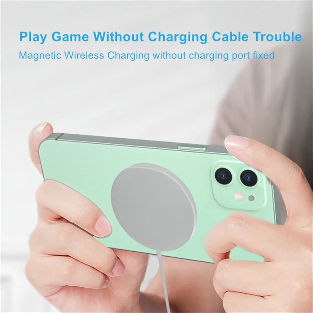 Magnetic Wireless Charger Pad For Iphone 12 Magnet Charger For Iphone 12 Pro Max 12 Mini 15w Fast Wireless Charge With A Cable Wireless Chargers Aliexpress