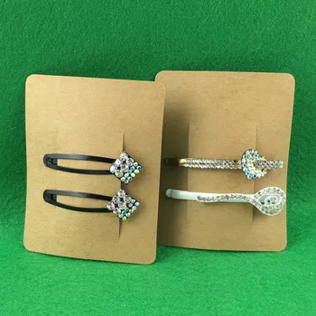 

200PCS Paper Hair Clip Jewelry Display Cards Printing Handmade With Love Packing For Women`s Love Bend Brooch Hairpin 9x7cm