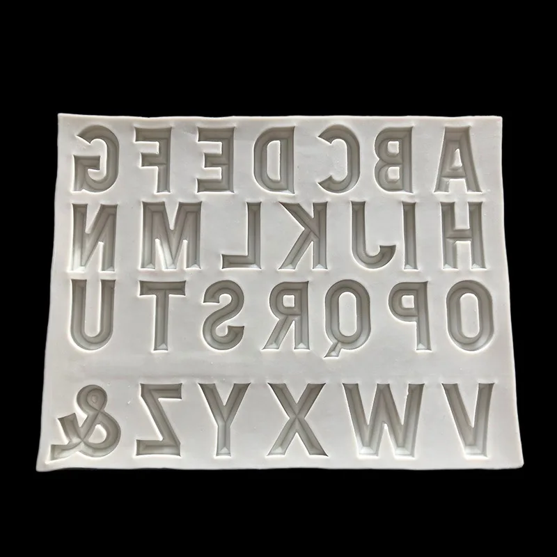 Хлебобулочная торт ко дню рождения Uppercase 26 английская Надпись декоративная форма для шоколада помадка глина эпоксидное украшение в настоящее время доступно B