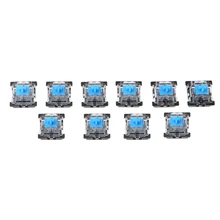 10 pces 3 pinos interruptor de teclado mecânico azul para kit testador teclado cereja mx