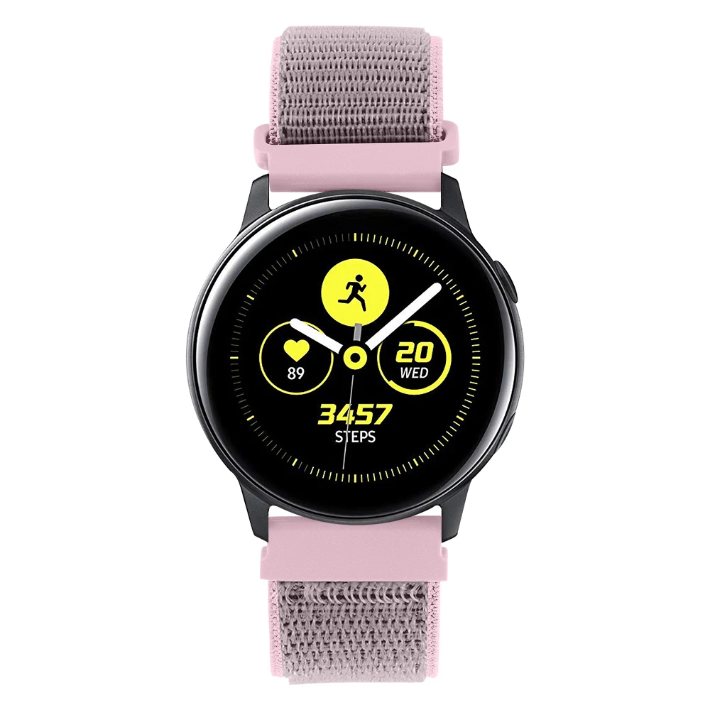 20 мм нейлоновый браслет для samsung Galaxy Watch Active 42 мм gear Sport S2 браслет для Garmin Vivoactive 3 Forerunner 645/345 Band