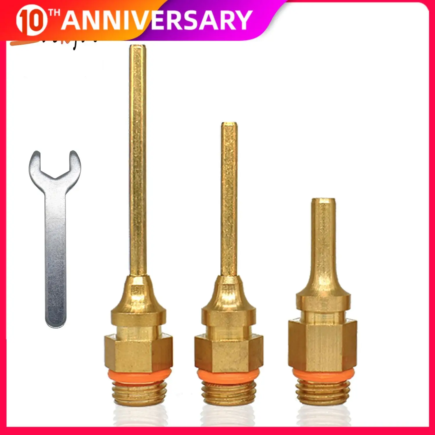 

SACKFUL Large Diameter Pure Copper Nozzle 1.5*70mm 3.0*50mm 3pcs/lot Small Caliber Hot Melt Glue Gun Nozzles Material