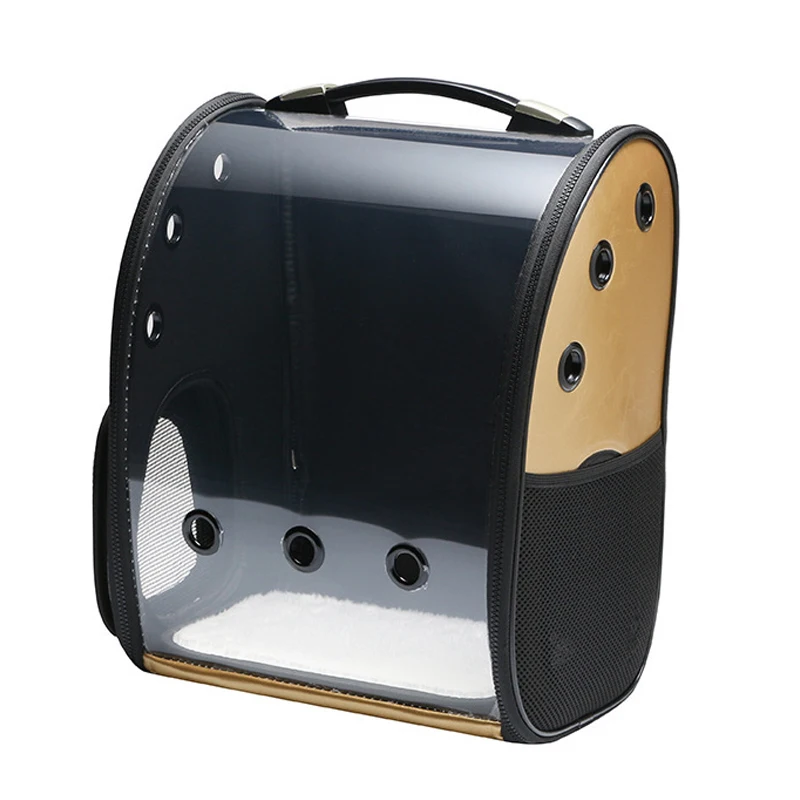 

Pet Carrier Backpack Transparent Bag Cat Dog Outdoor Hiking Travel Bag Space Astronaut Bag Capsule Pet Products Gold