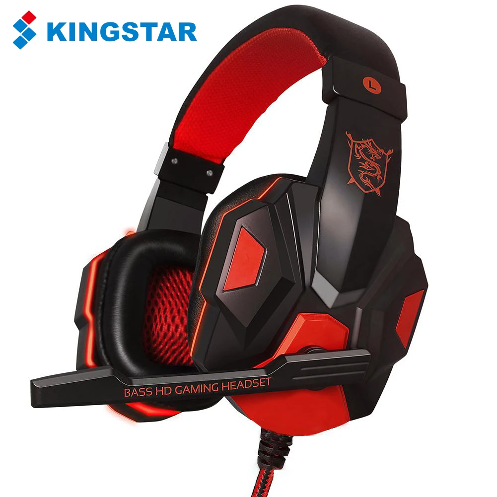 Игровая гарнитура KINGSTAR проводные наушники для геймеров с микрофоном стереозвук 3
